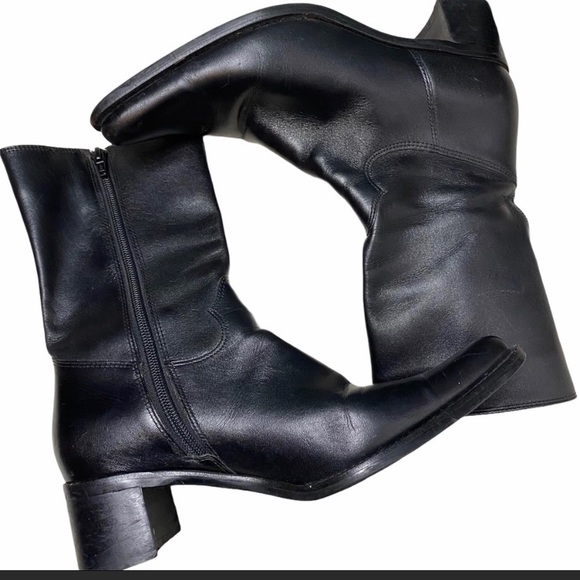 Steve Madden Shoes - STEVE MADDEN ROCCCO BLACK LEATHER BOOTS